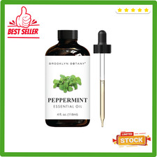 Brooklyn Botany Peppermint Essential Oil - Huge 4 Fl Oz - 100 Pure and Natural