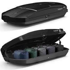 21 ft Heavy Duty ABS Vehicle Roof Top Storage Box Cargo Luggage Carrier 2 Locks