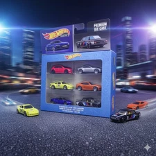 Hot Wheels Premium Multi-Car Set (6 Cars) | Diecast Collector Set | Rare Mix