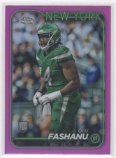#238 2024 Topps Chrome PINK REFRACTOR Olu Fashanu RC Jets