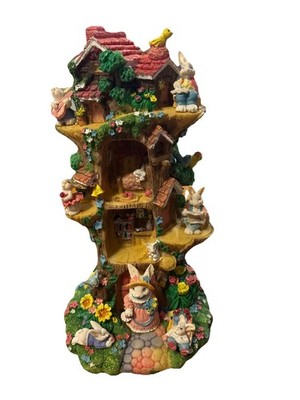 Vintage Easter Bunny Treehouse , ABC Item 50352