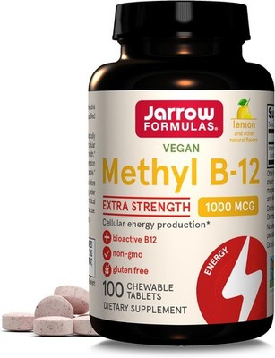 Jarrow Formulas Vegan Methyl B12 1000mcg Zitrone, 100 Kautabletten, extra stark