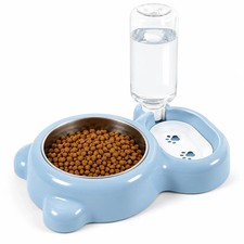 Dog Bowls, Cat Food and Water Bowl Set - Blue