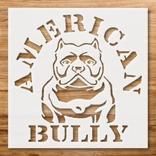 American Bully Portrait Home Decor Stencil for Pet Lovers - StencilAir