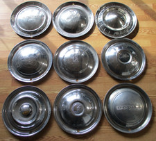Vintage Lot Of 9 1950s Wheel Covers Hubcaps Kaiser Ford Chevy Chrysler Dodge
