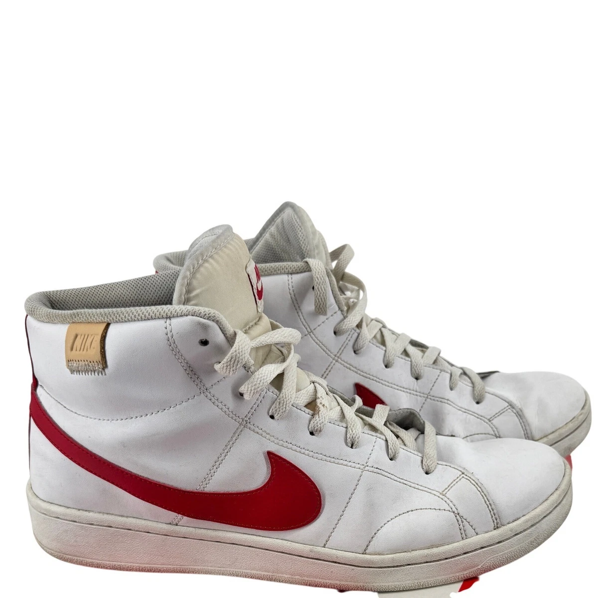 Nike Court Royale 2 Mens White Red Leather Sneaker Shoes Size‎ 10.5 Nike Court Royale 2 White University Red for Sale  main image 2