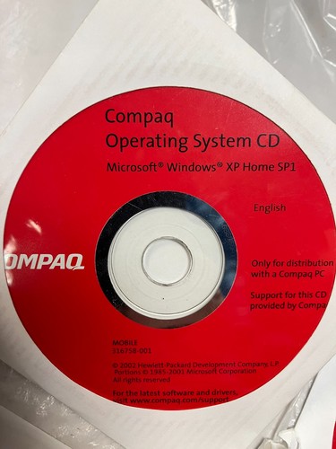 CD di ripristino del sistema Compaq QuickRestore (7 totali) - MS Windows XP Home SP1 2002 - Foto 2 di 10