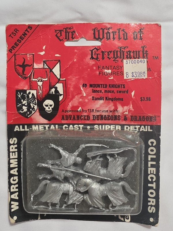 The World Of Greyhawk Metal Miniature Figures Mounted Knights Bandit Kingdoms