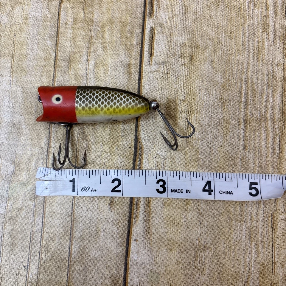Heddon Baby Lucky 13 2400 Vintage Top Water Fishing Lure Popper 3 Inch Dowegiac - Image 2 of 4
