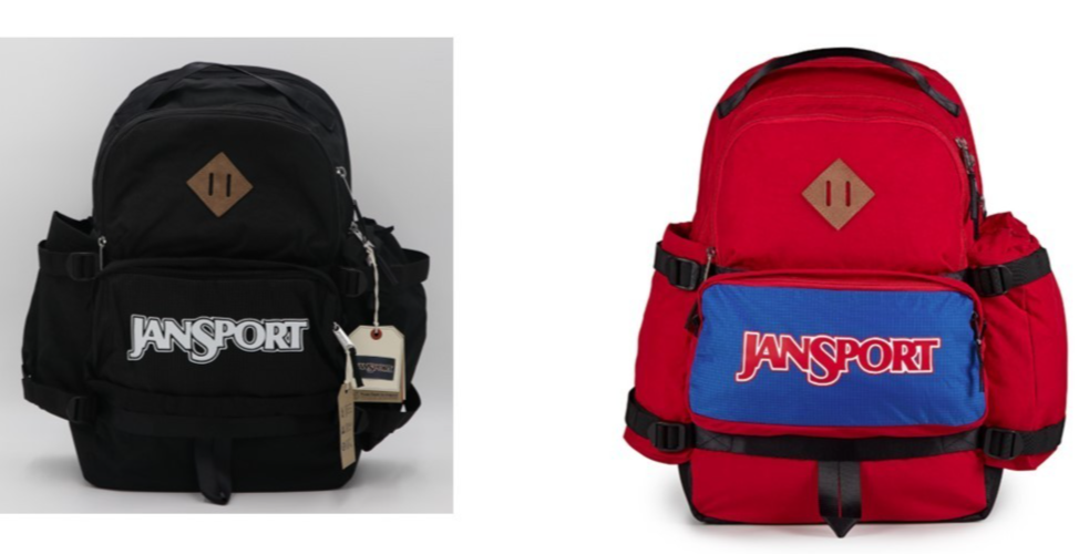 Jansport Small Seattle Pack Black-Red Retro Series