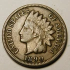 1890 Indian Head Cent VF-EF   "As Pictured  Not Cleaned"