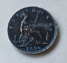 Farthing 1890 Queen Victoria 