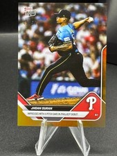 2025 Topps Now JHOAN DURAN #/50 GOLD FOIL Phillies Debut 4-Pitch Save 493 Philly