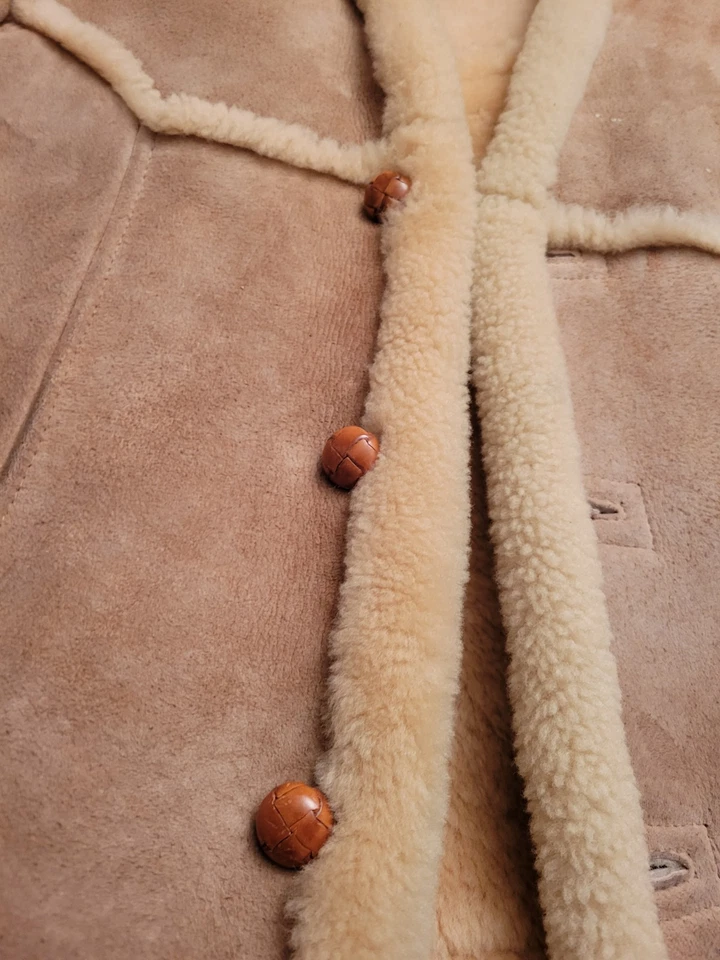 Vintage Ardney Western Vest Men Medium 44 Genuine Leather Lamb Shearling USA - Image 3 of 4