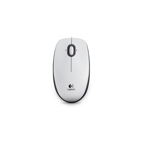 Logitech B100 Weiße, tragbare optische Maus New