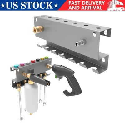#ad Pressure Washer Gun Holder Wall Mount Foam Cannon Holder Tool Storage Rack Grey $23.39