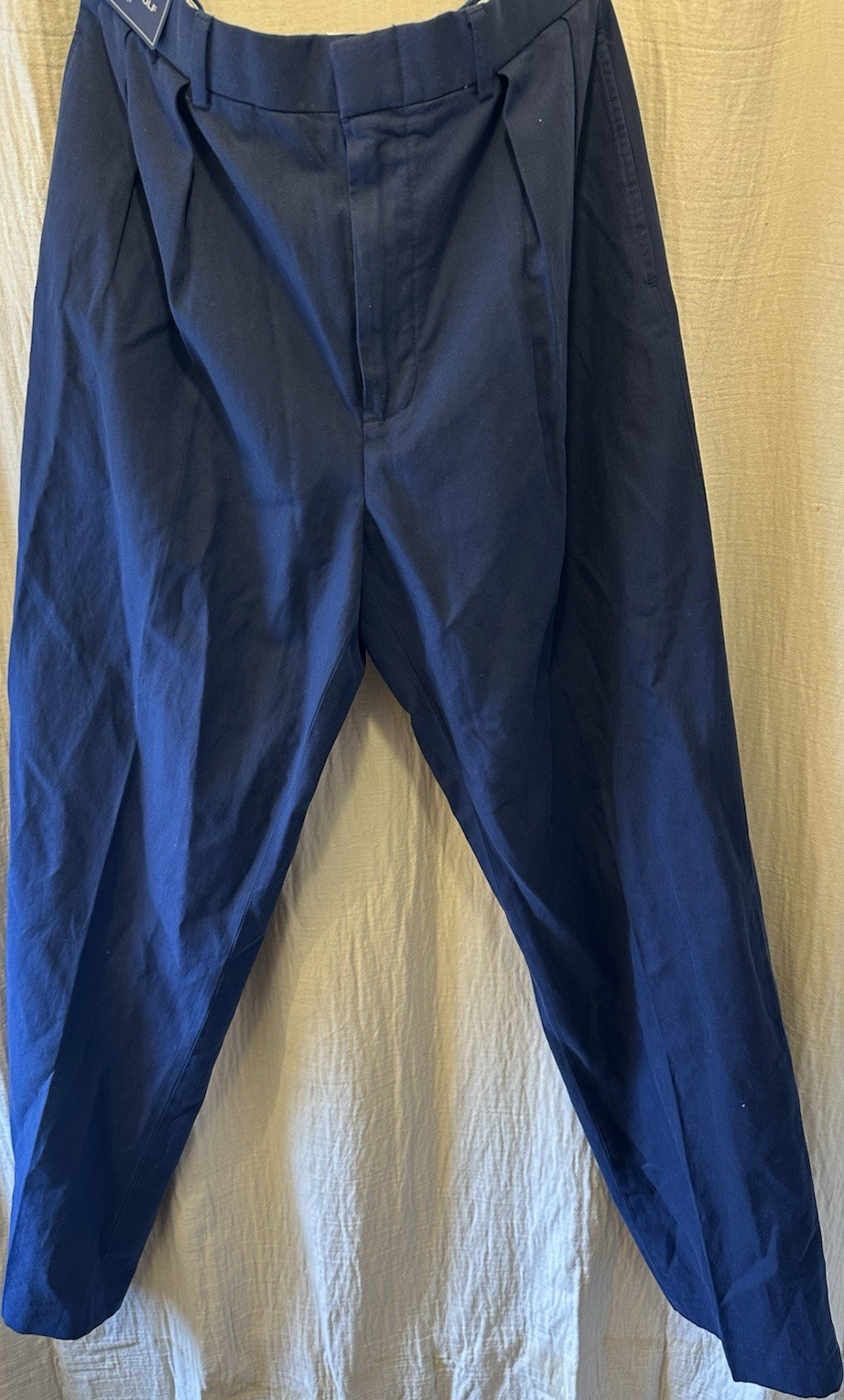 Ralph Lauren Pleated Blue Golf Pants Men's 34l Cotton Silk L