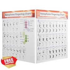 Alto Sax Fingering Chart Poster Coated Paper Beginners