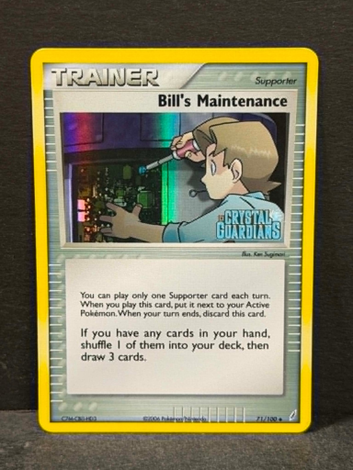 Pokemon Bill's Maintenance 71/100 HOLO Crystal Guardians Playing Card TCG