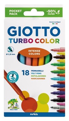 Turbo Color Filzstifte mit feiner Spitze, 18 Farben