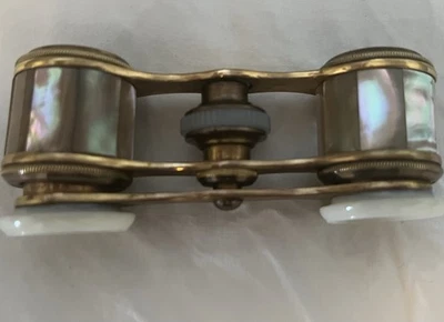 Vintage Mother of The Pearl Binoculars Opera Glasses - Image 1 of 4