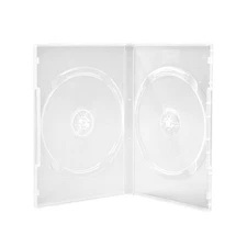Maxtek 14mm Clear Standard Double Capacity DVD Case with Outter Cle... Fast Ship