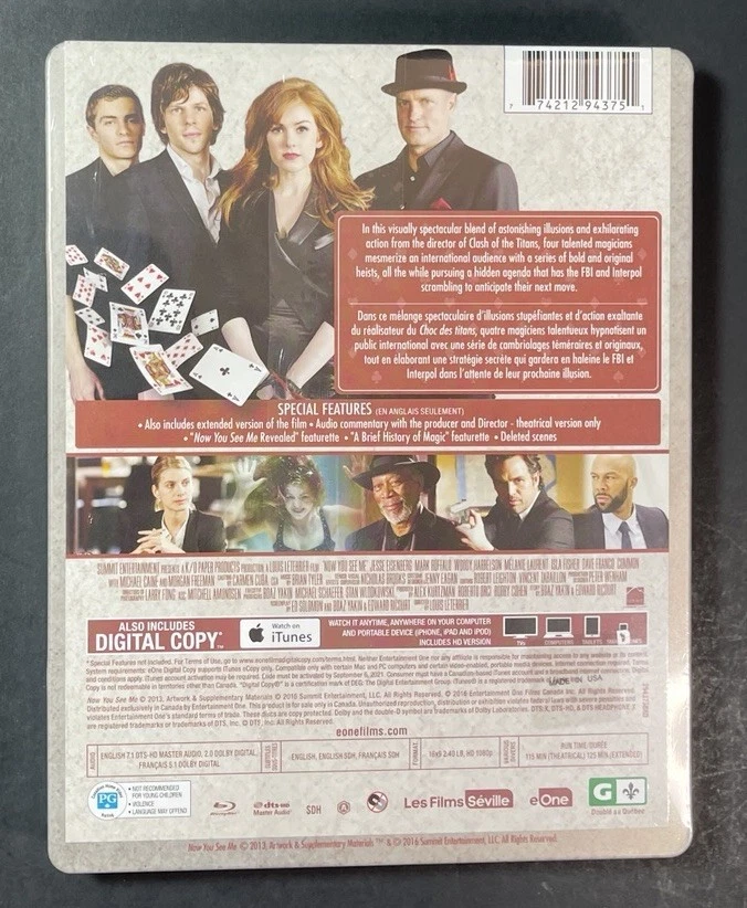 Now You See Me [ Limited Edition STEELBOOK ] (Blu-ray) NEW Foto 2 de 4