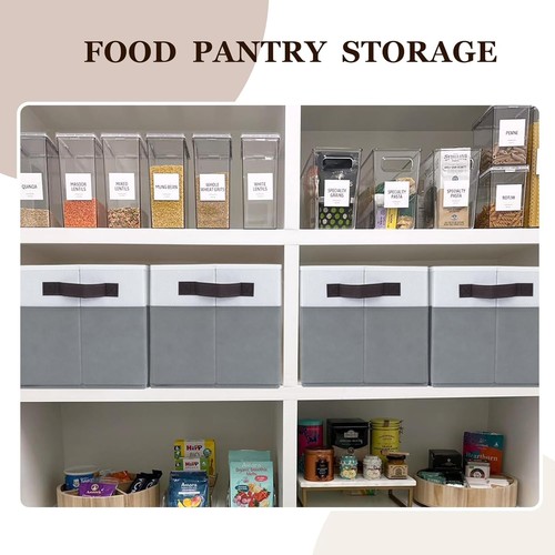 4 Pack Large Storage Baskets for Shelves | 14"X10" - Picture 7 of 11