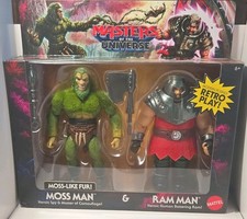 Mattel Masters of the Universe Origins Moss Man & Ram Man Retro Play Unpunched