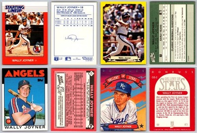 Wally Joyner 4 Card Lot - Rookie RC California Angels KC Royals San Diego Padres