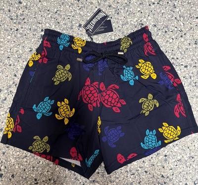 NWT 100% AUTHENTIC VILEBREQUIN Swim Trunks MOORISE XS - BLUE - MEN