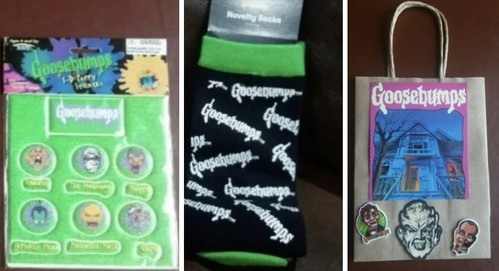 Goosebumps 3-D Puffy Stickers,Socks & Gift Bag.