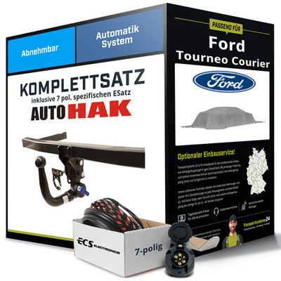 Für FORD Tourneo Courier V769 Anhängerkupplung abnehmbar +eSatz 7pol 23- NEU AHK