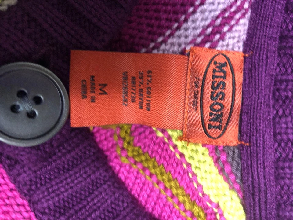 Poncho tejido Missoni para Target Cape Girls M púrpura rosa verde estampado chevron Foto 3 de 4