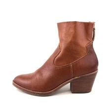 Sofft Annabell Back Zip Ankle Boots Womens Size 7M Bourbon Brown Leather Western