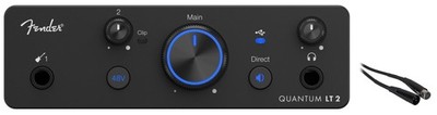 Fender Quantum LT 2 USB-C 2x2 Bus-Powered Recording Interface+XLR Cable