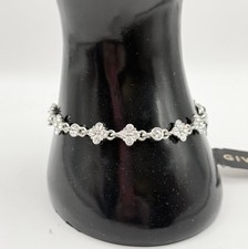 NWT Givenchy Silver-Tone Round Cubic Zirconia...