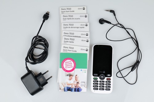 Doro 7010 Mobile Phone Dual Sim 4GB White Factory Unlocked