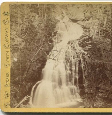 Crystal Cascade Waterfall, c1870, White Mountains, New Hampshire, Nature