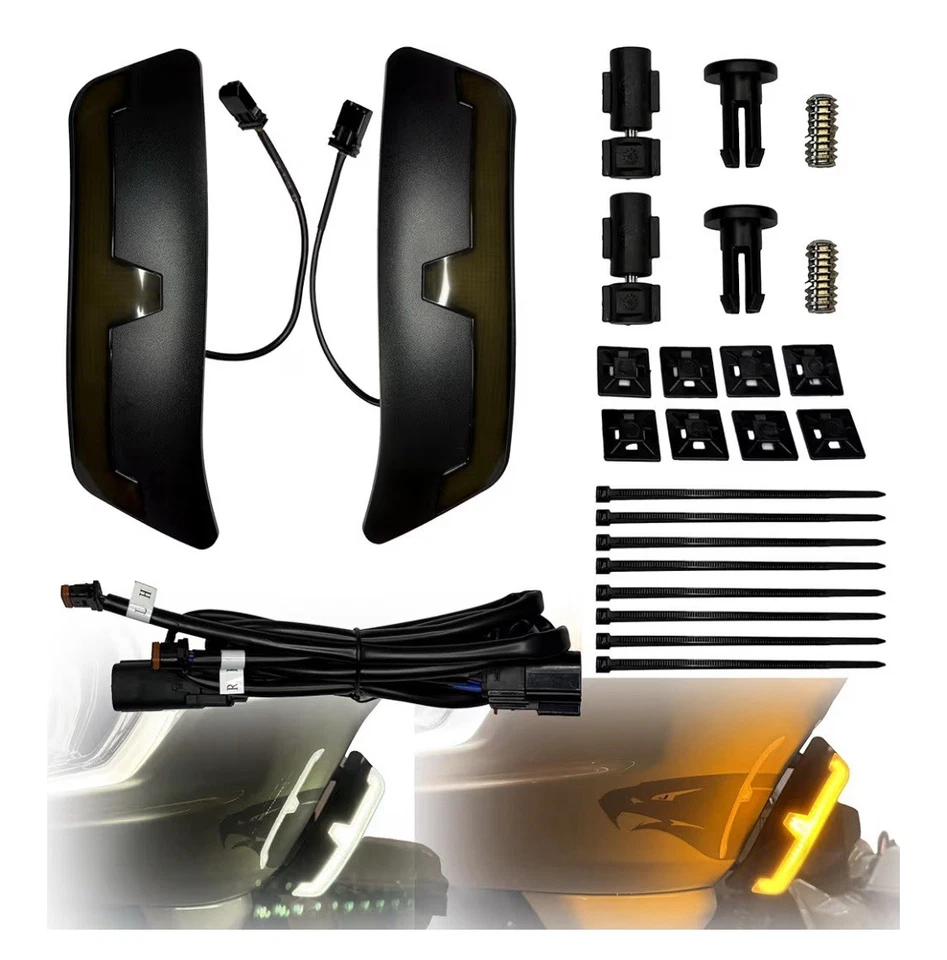 Adjustable Spoiler Windshield Deflectors with LED Lights for Harley 2023-2025 - Image 2 of 4
