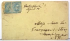 1860s CONFEDERATE CIVIL WAR COVER WITH 5 CENT STAMPs CSA #7 MANUSCRIPT POSTMARK
