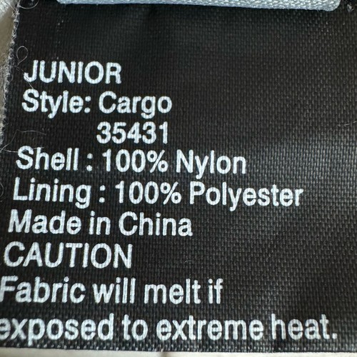 Obermeyer Junior Youth Cargo Snow Pants 10 Tan Black Waterproof Snowboarding - Picture 14 of 14