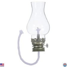 Vintage Kerosene Lamp Glass Shade with Metal Regulator  Wick - 4.13" x 1.97