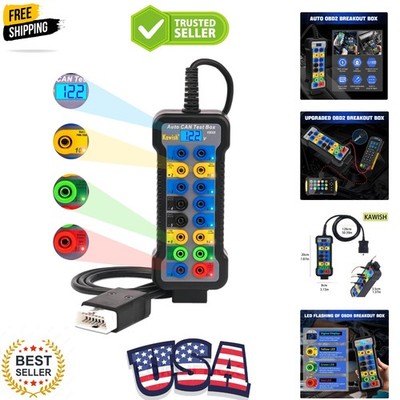 Breakout Box Auto OBDII Protocol Detector 16-Pin CAN Bus  Breakout Box with L...