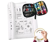 Kaminii 2026 New DIY Stitch Book, Embroidery Stitch Book on Linen Fabric,...