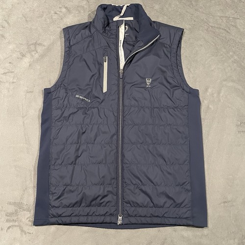 Zero Restriction Vest Mens Medium Blue Golf Z625 Primaloft Wilshire Country Club - Picture 2 of 9
