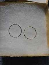 Finecraft Welry Yellow Gold 30mm Textured Hoo...