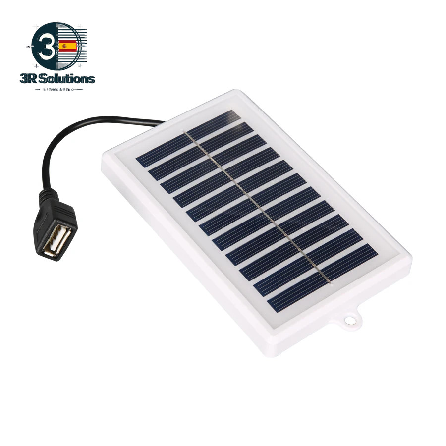 Cargador Solar Portátil USB 5V Camping Viajes Exteriores