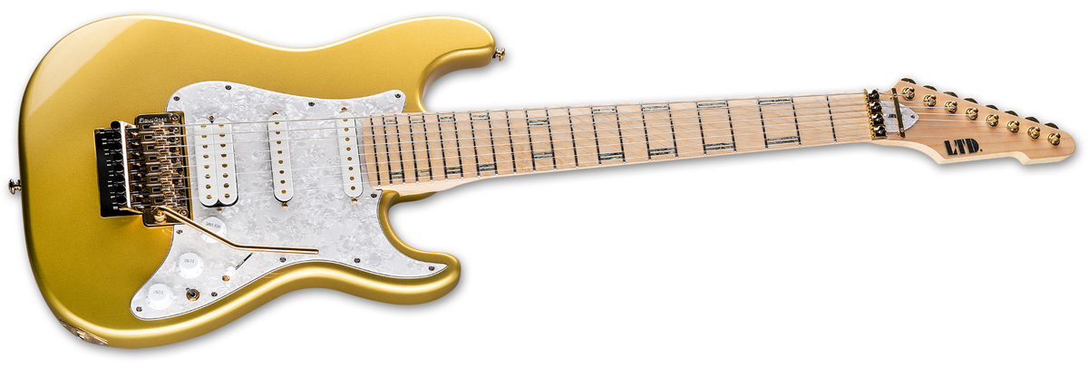 ESP LTD JRV 8FR Metallic Gold MGO 8 String Baritone Javier Reyes 8