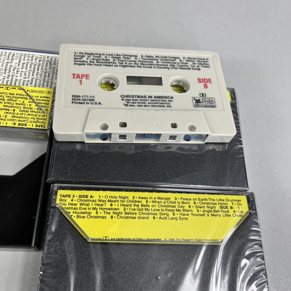 Set of Christmas In America READERS DIGEST Holiday 3 Cassette Tapes 1988 - Image 4 of 4